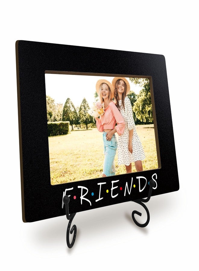 JCVUK Friends Picture Frame, Best Friend Photo Frame, Rustic Wooden Photo Frame With A Metal Support For Tabletop Display(Horizontal), Friendship Gifts, 4x6 Inches - A20 - Image 1